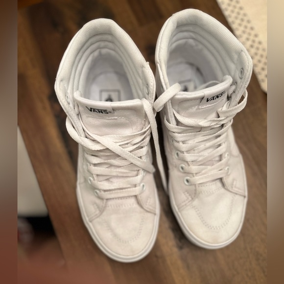 Women’s White High-Top Vans - Picture 7 of 10